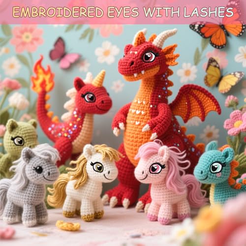 11 Pairs 30mm Embroidered Eyes for Amigurumi - MUCUNNIA