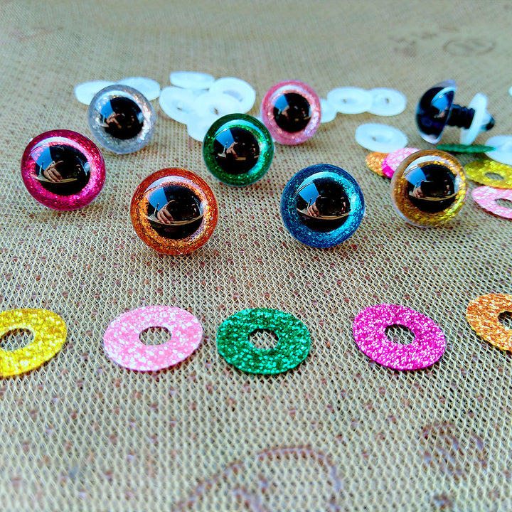 3D Glitter Plastic Safety Eyes - MUCUNNIA