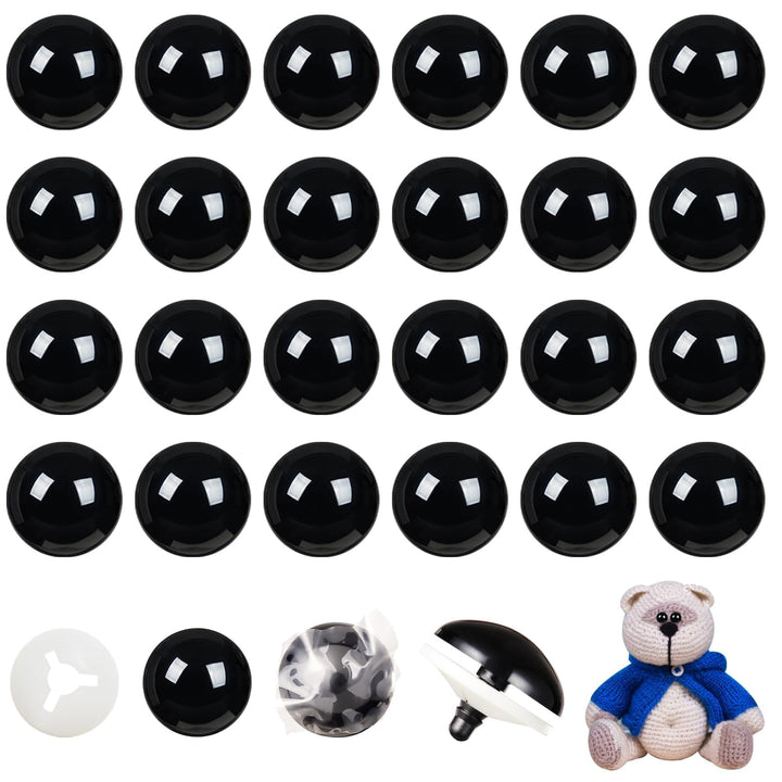 200Pcs Plastic Black Safety Eyes with Washers - MUCUNNIA