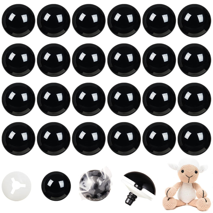 200Pcs Plastic Black Safety Eyes with Washers - MUCUNNIA