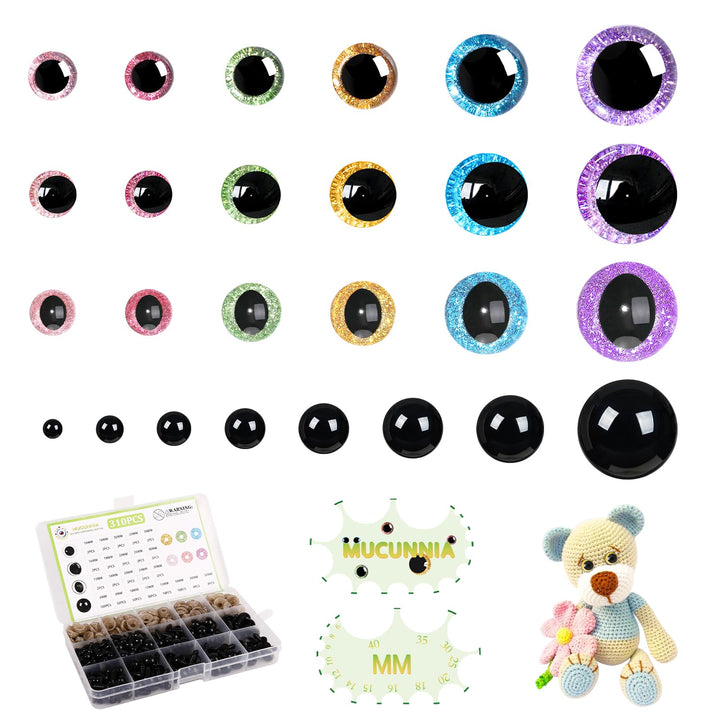 310Pcs 6-30mm Safety Eyes for Crocheting - MUCUNNIA