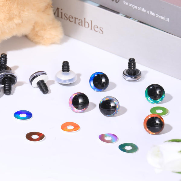 36Pcs 20mm 3D Glitter Safety Eyes - MUCUNNIA