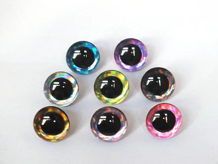 24pcs 3D Glitter Safety Eyes Laser and Tie Dye - MUCUNNIA