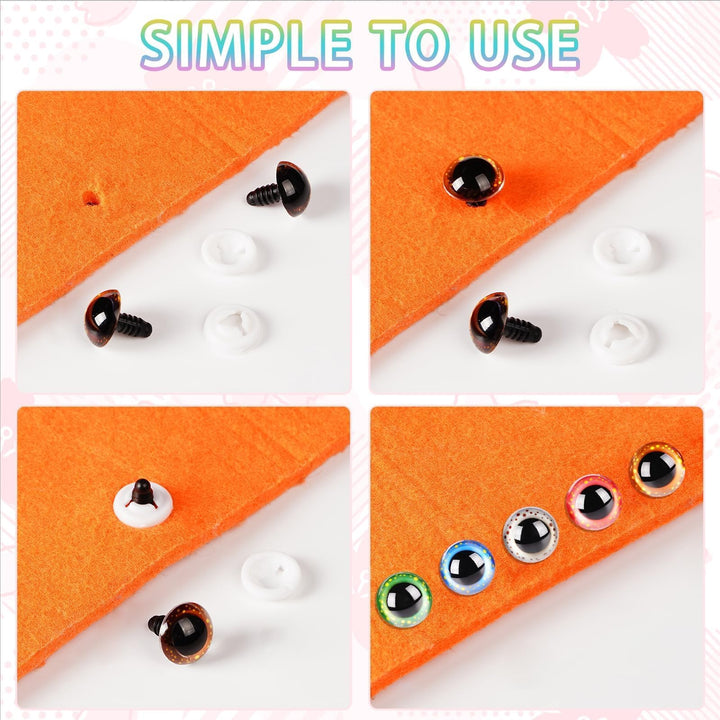 40Pcs Safety Eyes Spotted for Crocheting with Washers - MUCUNNIA