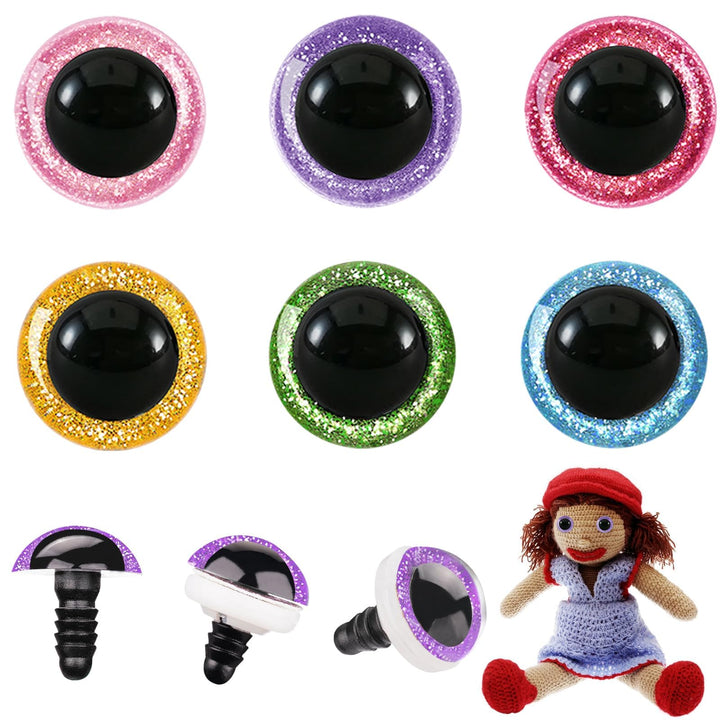 40pcs Glitter Plastic Safety Eyes - MUCUNNIA