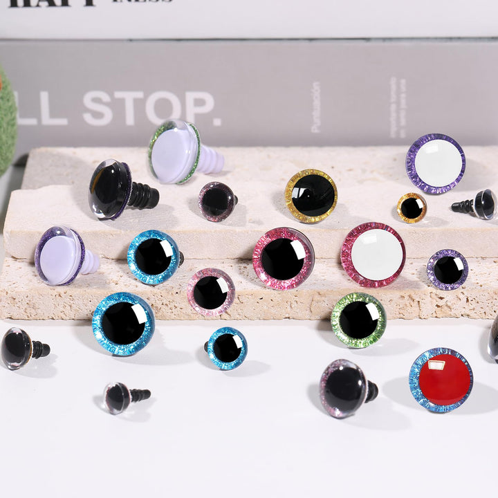 42Pcs 9-18mm Glitter Safety Eyes - MUCUNNIA