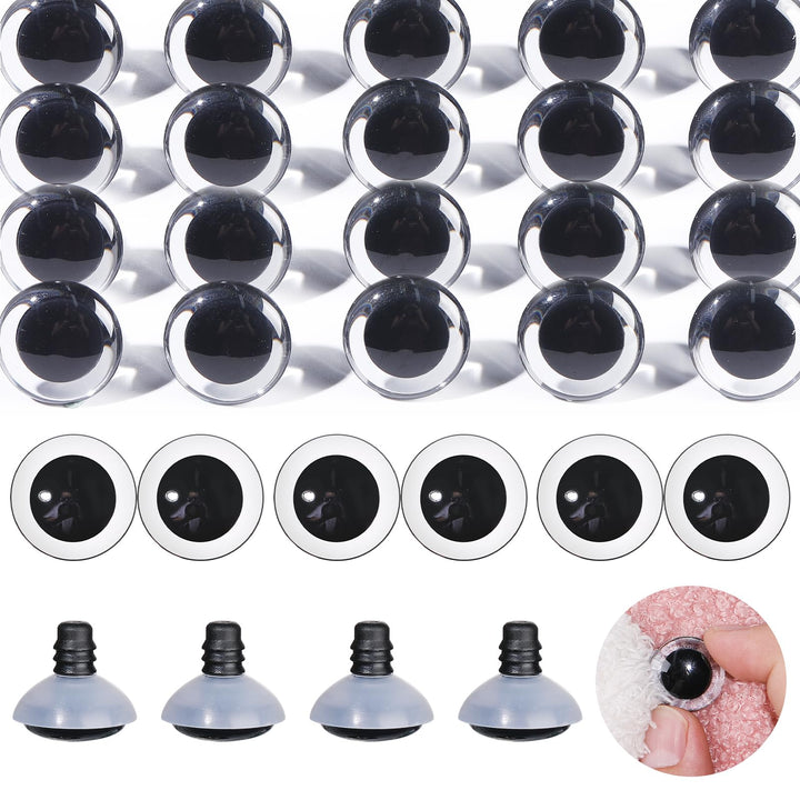 50Pcs 18mm Clear Safety Eyes for Crocheting - MUCUNNIA