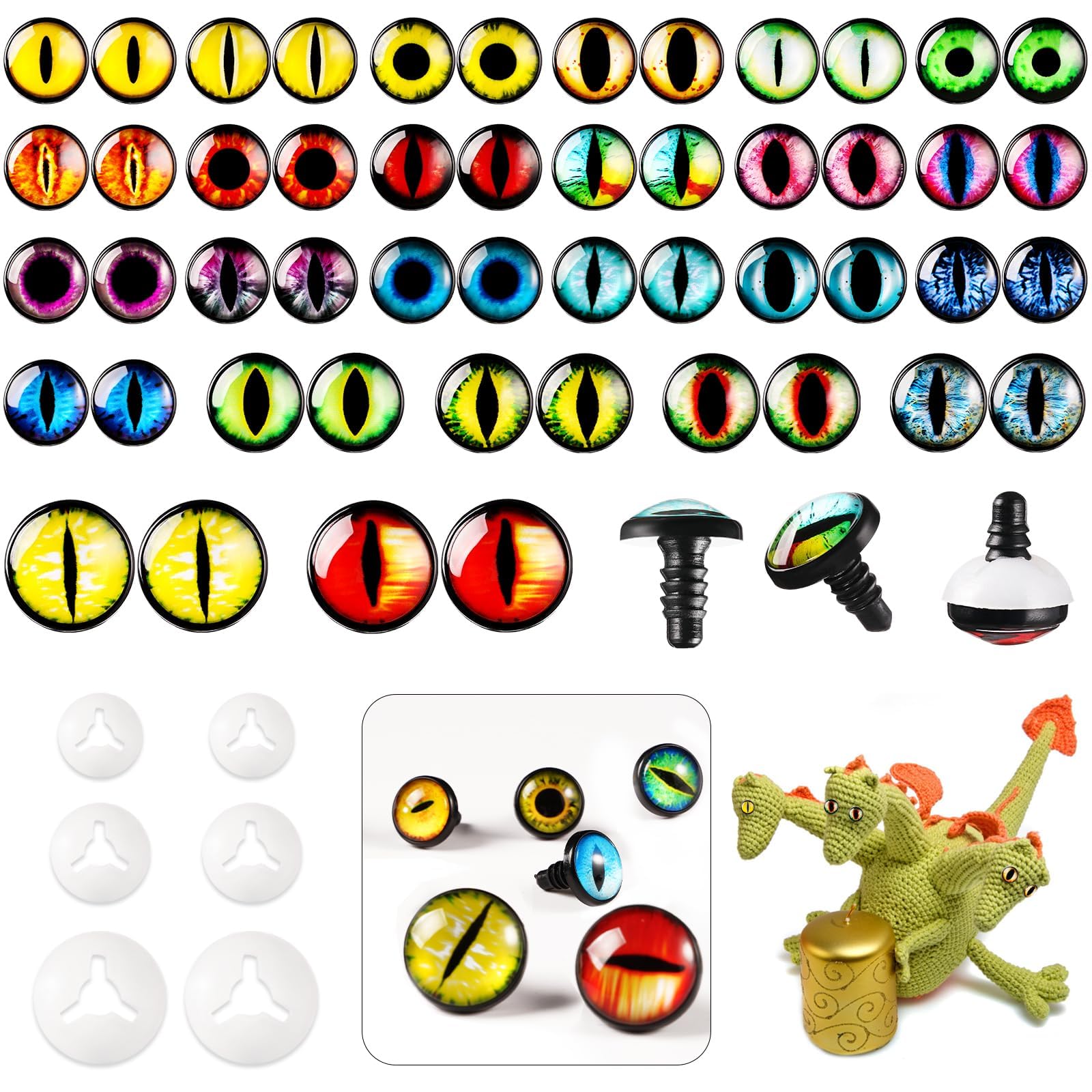 50pcs Dragon Safety Eyes for Crochet | MUCUNNIA