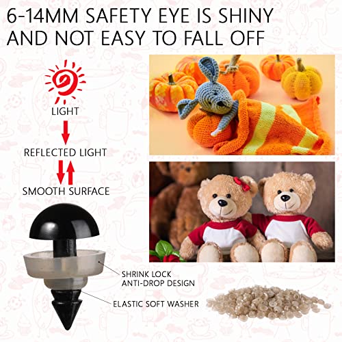 700 Pcs Safety Eyes with Washers for Amigurumi - MUCUNNIA