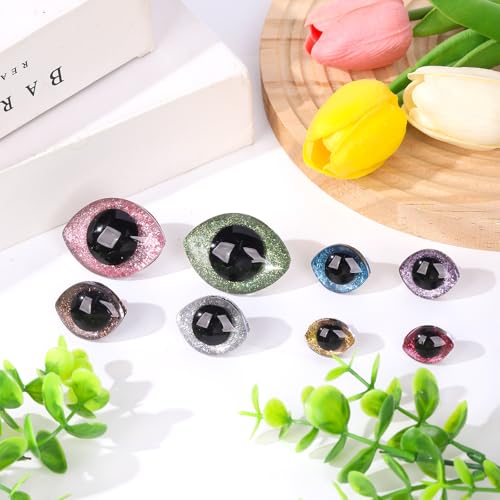 72Pcs Oval 3D Safety Eyes with Washers - MUCUNNIA