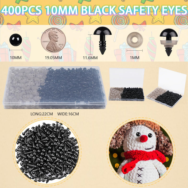 800Pcs 6-10mm Safety Eyes for Crocheting - MUCUNNIA