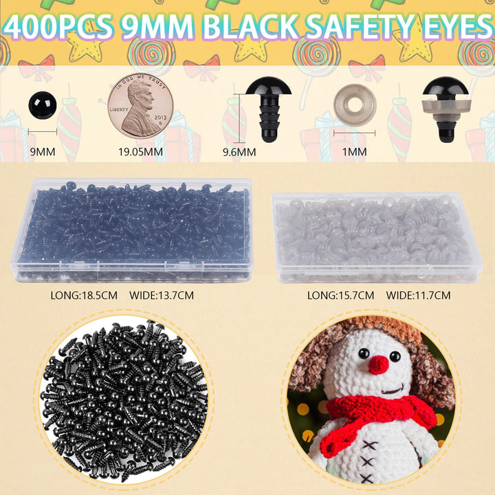 800Pcs 6-10mm Safety Eyes for Crocheting - MUCUNNIA