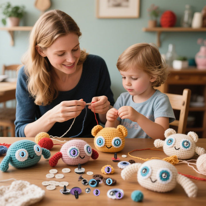 Clear Cat Safety Eyes for Crocheting with Washers - MUCUNNIA
